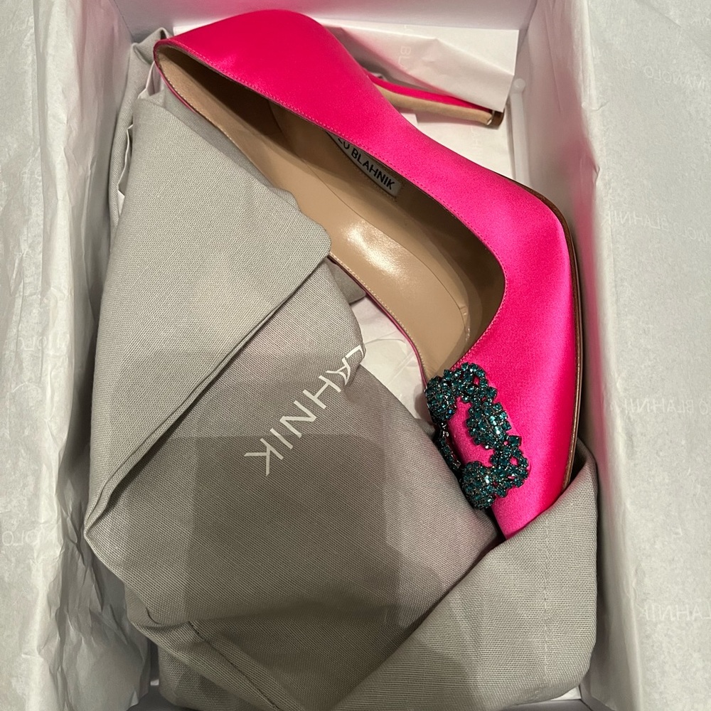 NEW MANOLO BLAHNIK HANGISI PUMPS SIZE 39